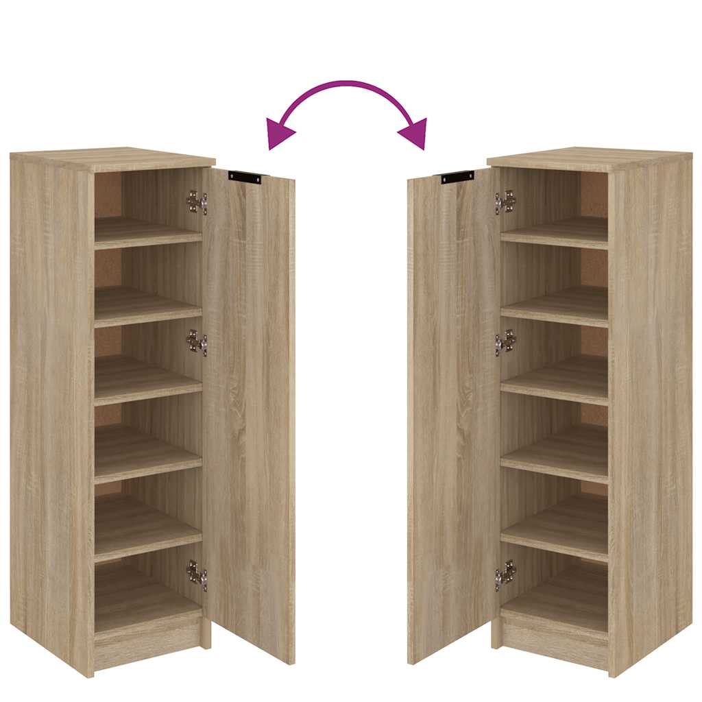 Shoe Cabinet Sonoma Oak 30x35x100 cm Engineered Wood